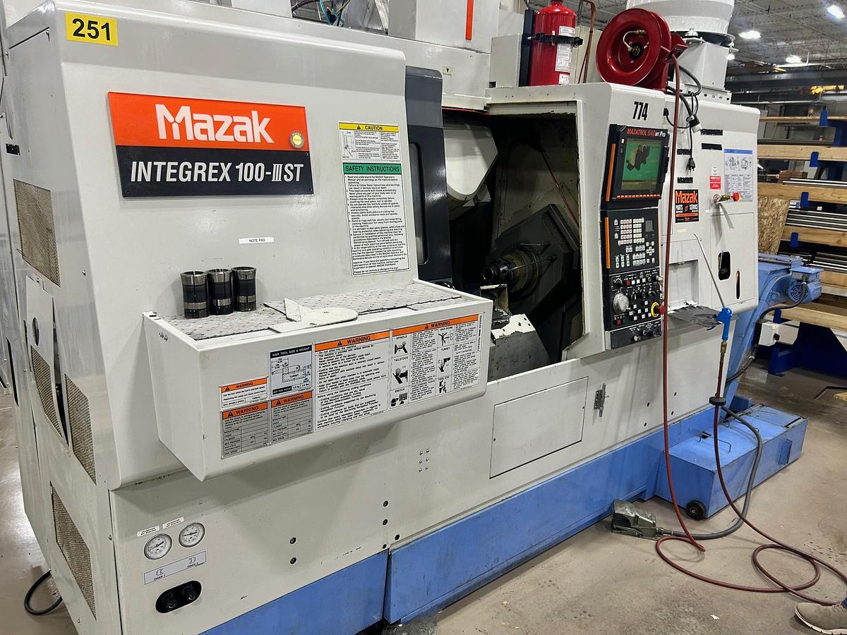Used 2007 Mazak Integrex 100-IIIST, Parts Catcher, Chip Conveyor, Fire Suppression System