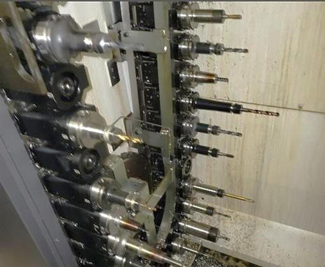 Used 2017 Okuma MB-4000H with 6 Station Rotary Pallet Changer, Full 4th Axis Rotary Tbl, 15k RPM, HSK63 Tpr., HPC, Probing, 64 Pos ATC