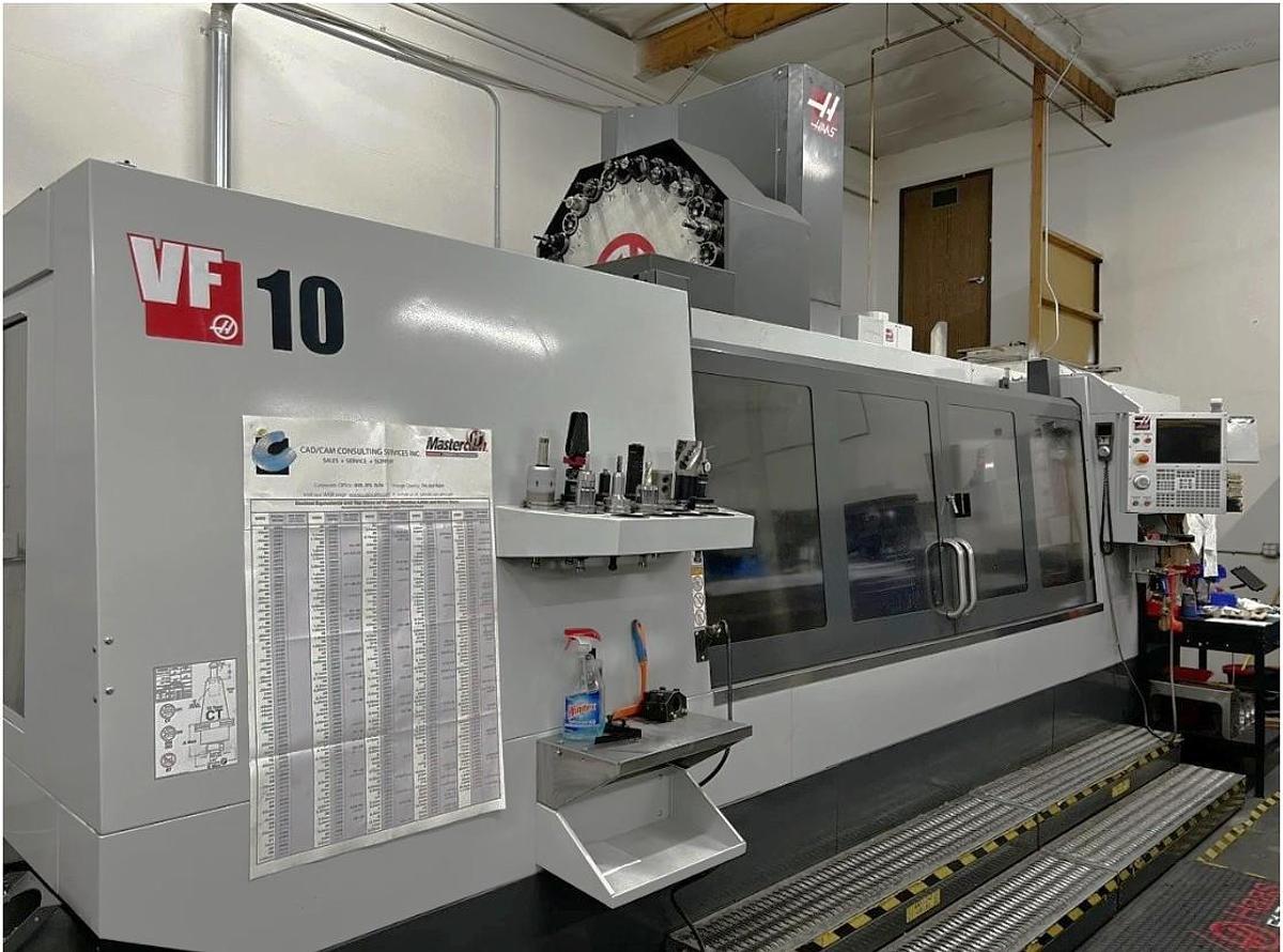 Used 2020 Haas VF-10/50 with Haas HRT310 4th Axis Tbl, Probing, Through Spindle Coolant, 7500 RPM, CAT 50