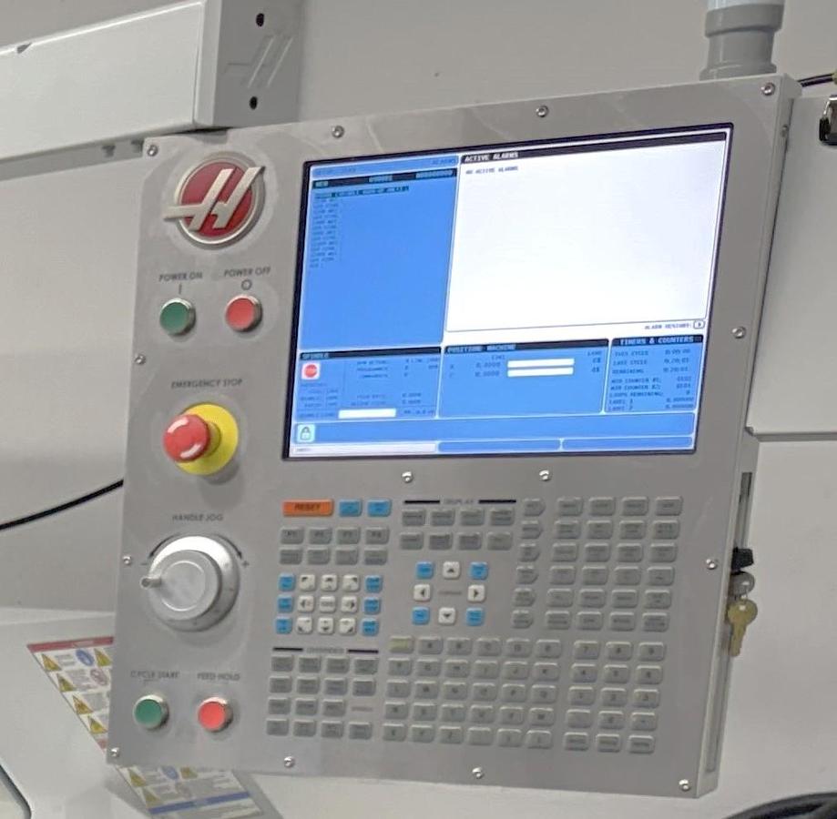 Used 2015 Haas TL-1 Chucker with A2-6" Nose, 3.5" Big Bore, Tool Post, 8" Chuck, 2000 RPM, Coolant, USB Port