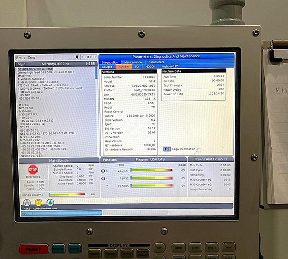 Used 2020 Haas VF-4 VMC - NEVER CUT A PART !!!