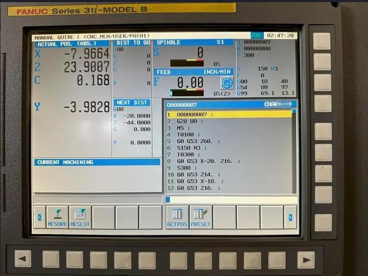 Used 2013 Geminis GT5 G2 with 48" sw, 33.5" Turn Diam, 78" cc, 4 Tool Hyd. Turret, Removable Y Axis Milling, C Axis Positioning, Tailstock, Fanuc 31i-Model B