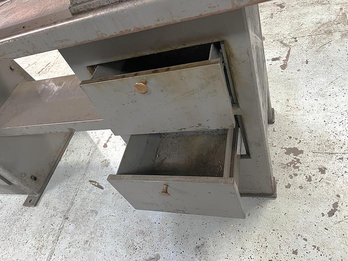 Used 1997 Clausing 5429 Engine Lathe 13" x 35" Capability, Steady Rest, Tailstock, 6" Chuck, Pedestal Cabinet Mount