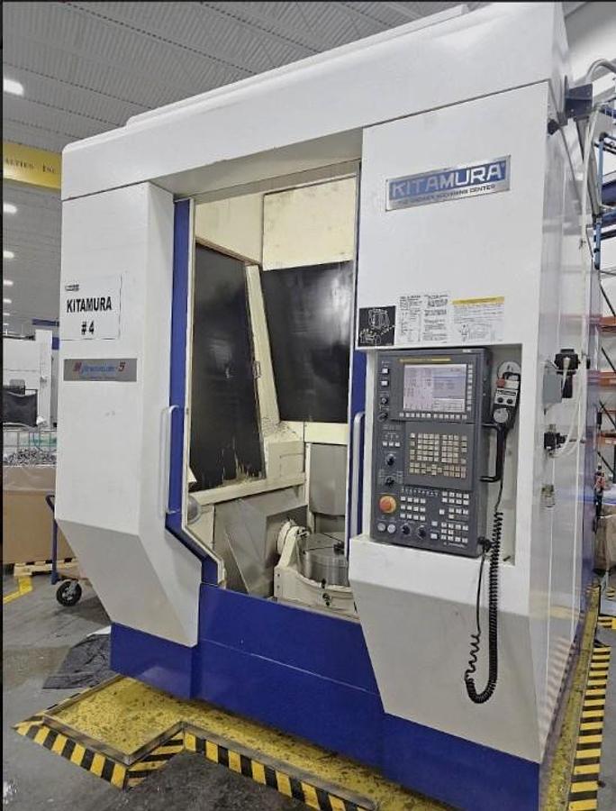 Used 2017 Kitamura MyTrunnion-5 Five Axis Trunnion Style VMC with 20,000 RPM, 50 Station ATC, 24" Diam Chuck, Coolant Thru Spindle, Conveyor