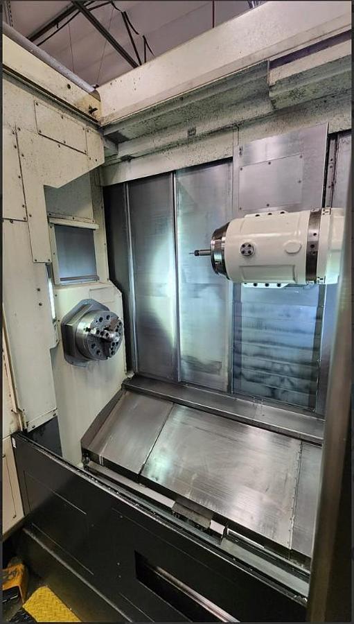 Used 2014 Mazak Integrex i-400S Mill Turn Center with Live Tooling, Y Axis, Subspindle, 60" Centers, 4" Bar Capacity