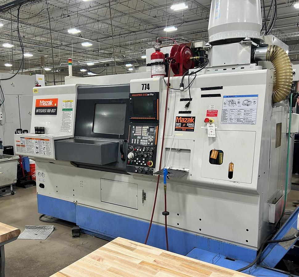 Used 2007 Mazak Integrex 100-IIIST, Parts Catcher, Chip Conveyor, Fire Suppression System