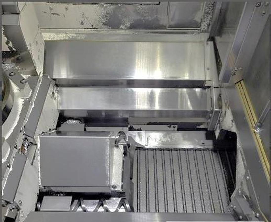 Used 2017 Okuma MB-4000H with 6 Station Rotary Pallet Changer, Full 4th Axis Rotary Tbl, 15k RPM, HSK63 Tpr., HPC, Probing, 64 Pos ATC