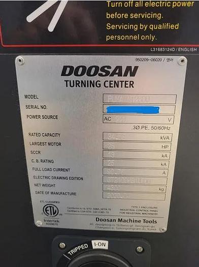 Used 2020 Doosan Puma GT-2600 2 Axis Lathe