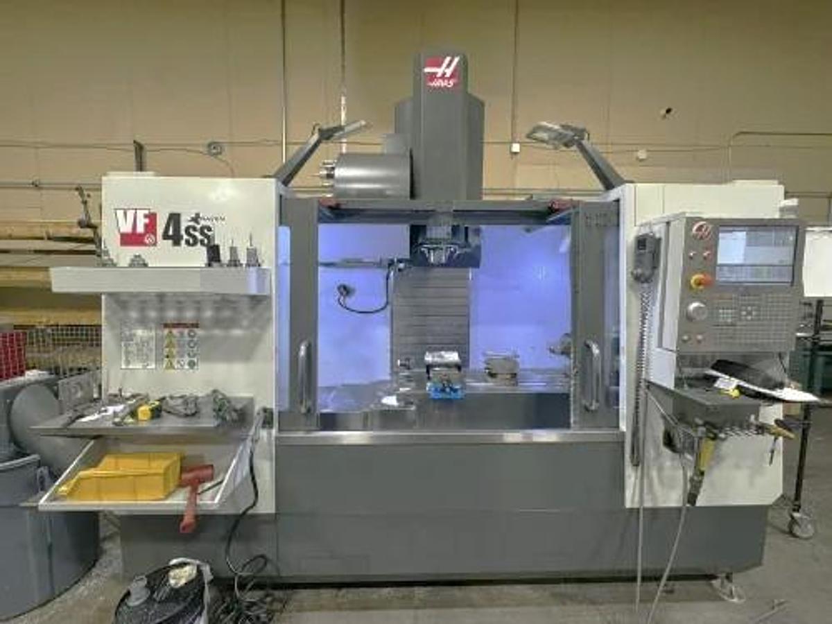 Used 2016 Haas VF4SS, 4th Axis Drive, Haas HRT210 Table, Cool. Thru Spdl., Haas Probing, 30 Pos. ATC