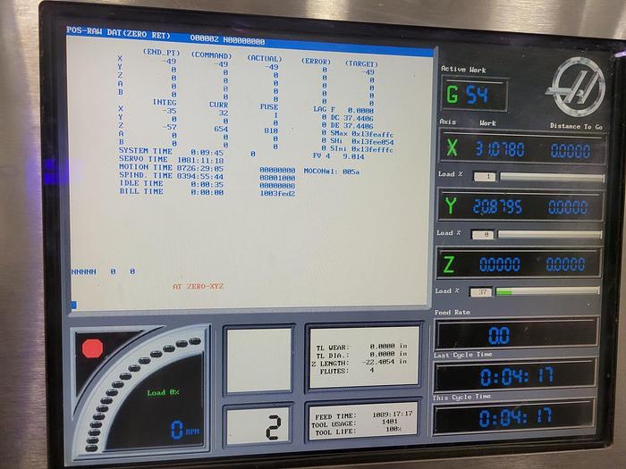 Used 2007 Haas VF-6/40 w/15k rpm Spindle