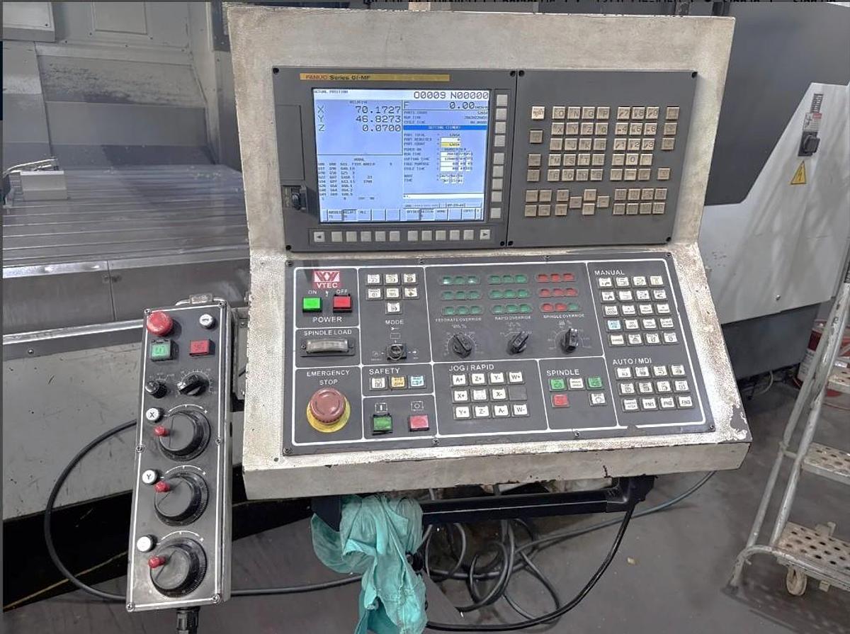 Used 2015 Visionwide NF-3226 Bridge Style VMC with Tool & Part Probing, 1000 PSI TSC, Chip Conveyor, Chiller Unit