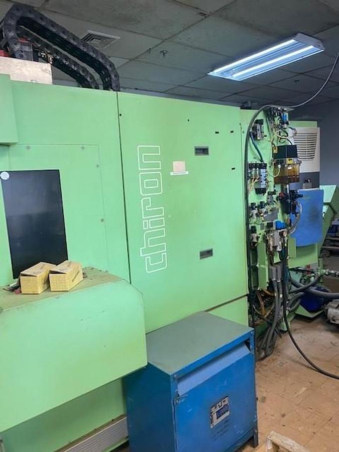 Used 2003 Chiron DZ-12K S High Speed 5 Axis VMC, Fixed Table Design, Twin Spindle, Rotary/Tilt Type Table