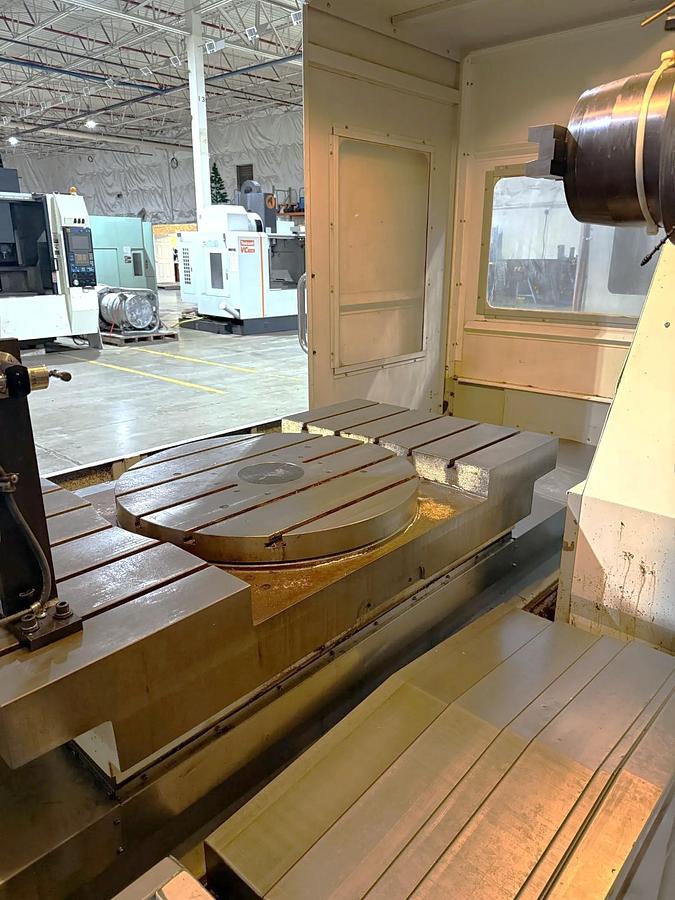 Used 26 Haas EC-1600-4X with 5 Axis Capability, Built In 4th Table, Removable 5th Axis Rotary Table, 50 ATC, Probing, Cool. Thru Spindle