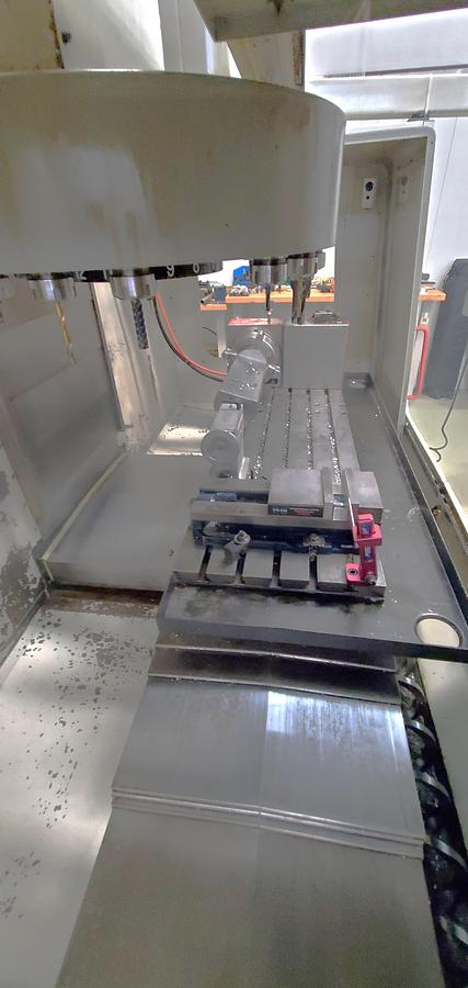 Used 2001 Haas VF4D with Haas HRT210 4th Axis Table, Tailstock, Auger, Prog. Coolant, Quick Code