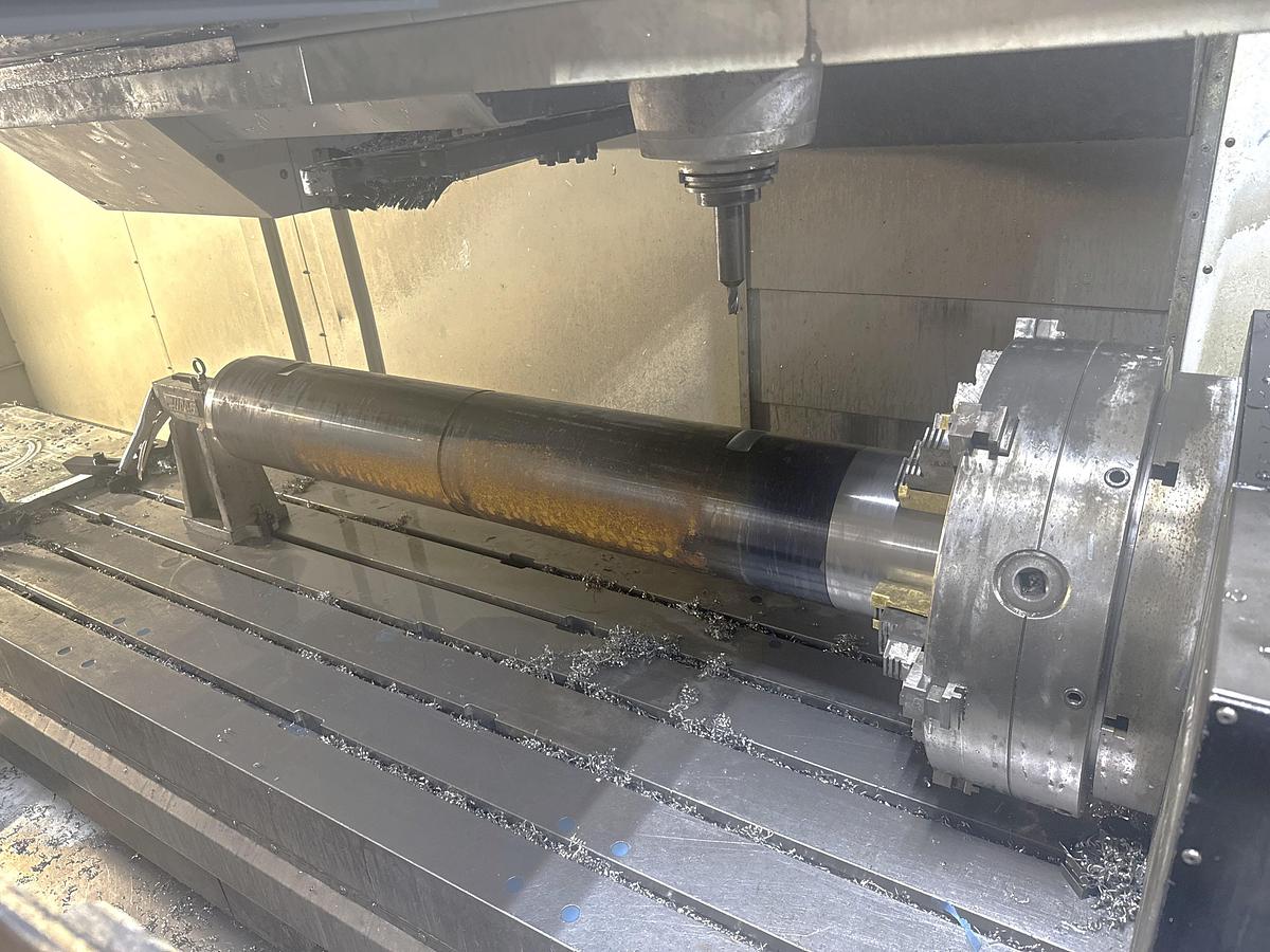 Used 2014 Haas VF-12/50 with Haas 4th Axis Rotary Table, Side Mounted ATC, Probing