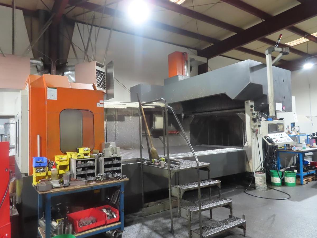 Used 2009 VTEC VF-4000 Double Column Style Bridge Mill with 40 ATC, Coolant Thru Spindle, 6000 RPM, CAT50, 165"x90"x36"