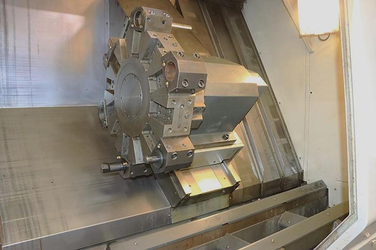 Used 2012 Haas ST-40 Chucker with 15" Hydr. Chuck, Tool Presetter, Chip Conveyor, 4" Bar Capacity, Some Tool Holders (no tailstock)