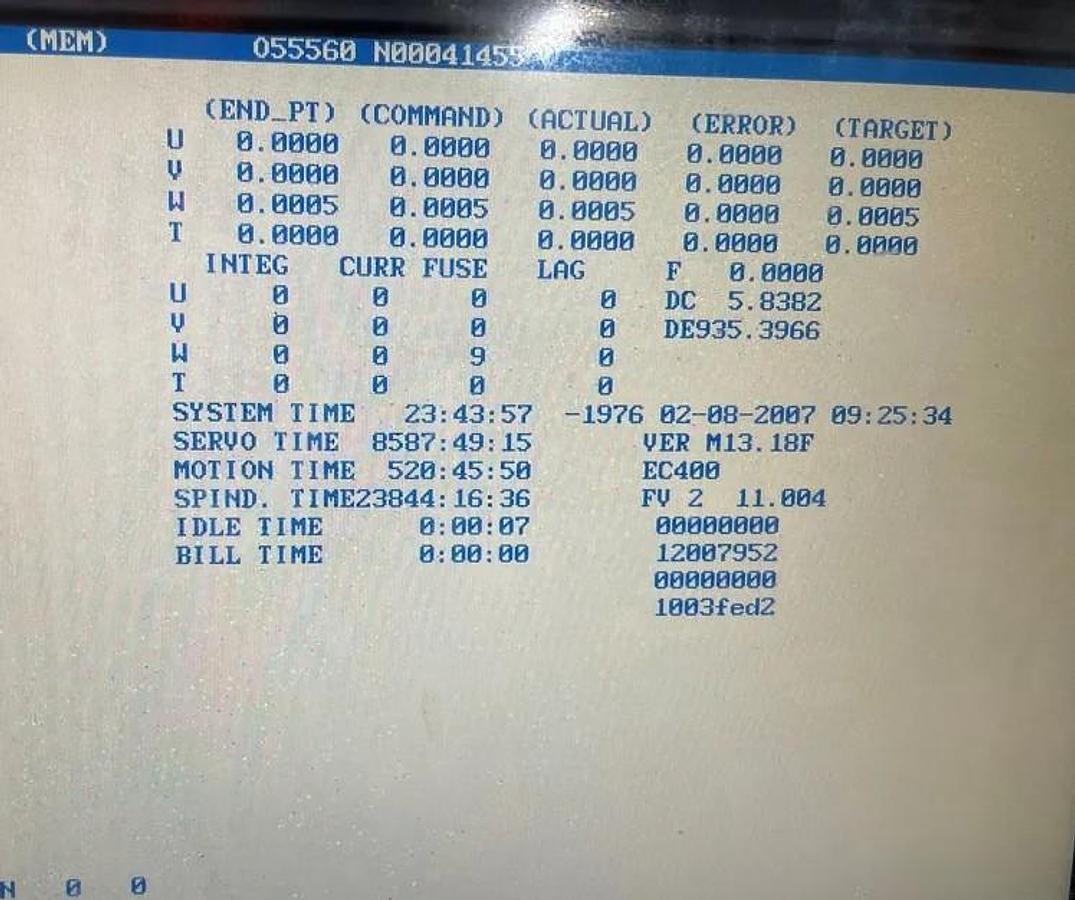 Used 2005 Haas EC-400, Full 4th Axis Rotary Table, 300 PSI CTS, Haas Renishaw Probing, Tombstones, 40 Station ATC