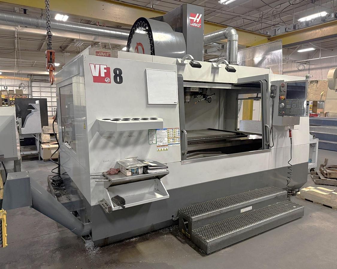Used 2010 Haas VF8/50 with Haas Probing, 30 Station Side Mounted ATC, High Pressure Coolant, High Speed Machining, 50 Taper Option