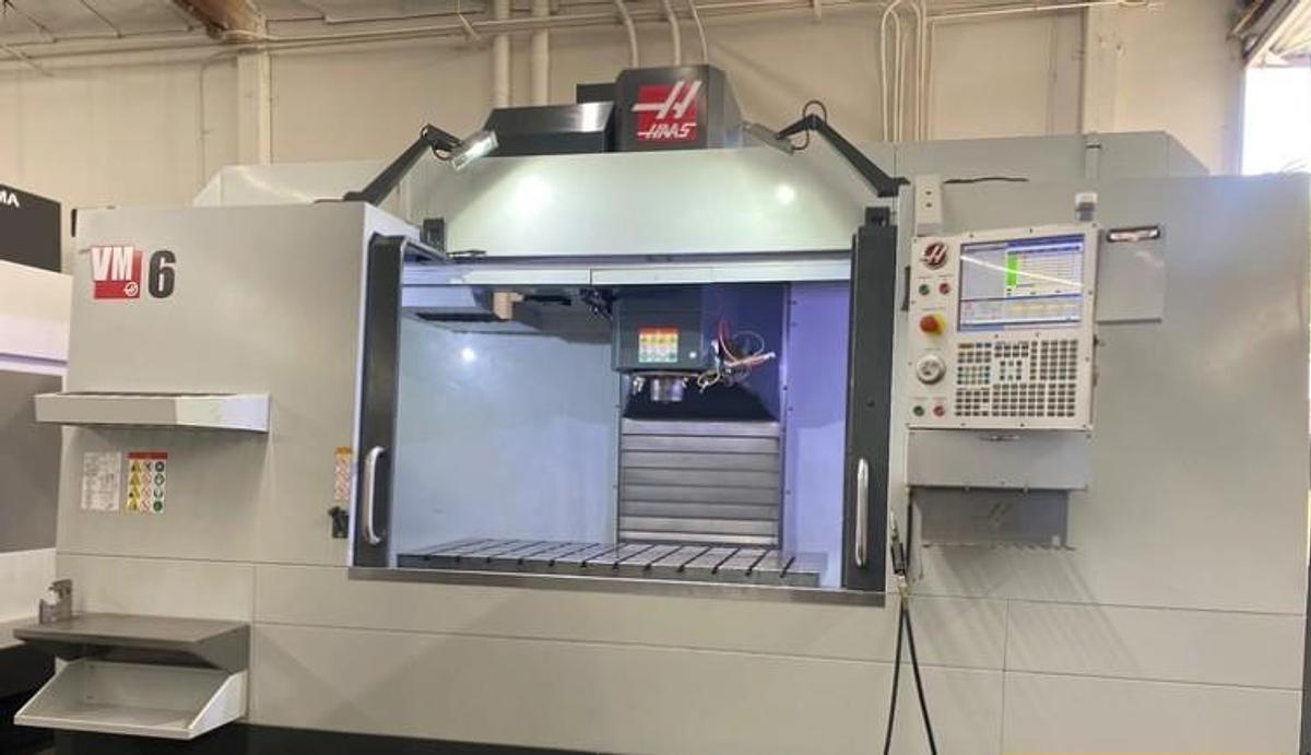 Used 2018 Haas VM-6 with Haas TR310 Trunnion Table, Probing, Coolant Thru Spindle, Z Axis Riser