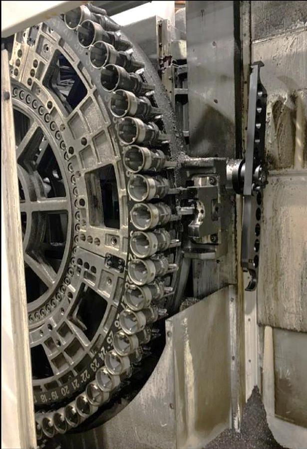 Used 2012 Haas EC-400 6-Pallet Pool with 70 Pos. ATC, Probing, Full 4th Axis Pallet Rotation, Programmable Coolant