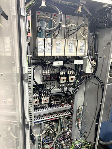 Used 2003 Mazak SQT100MS Mazatrol Fusion 640T with Milling/Drilling Capability, Subspindle, Spego Bobcat Barfeeder, Parts Catcher