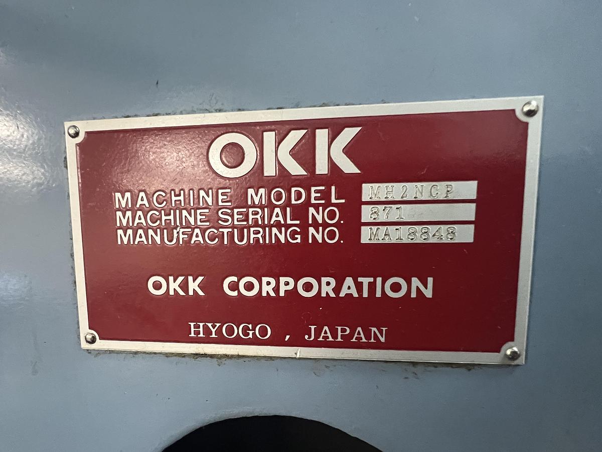Used 2006 OKK MH-2NCP Heavy Duty CNC Horizontal Mill with Fanuc 20i-FB Control, Outboard Support, Arbor Tool, Remote Jog Handle
