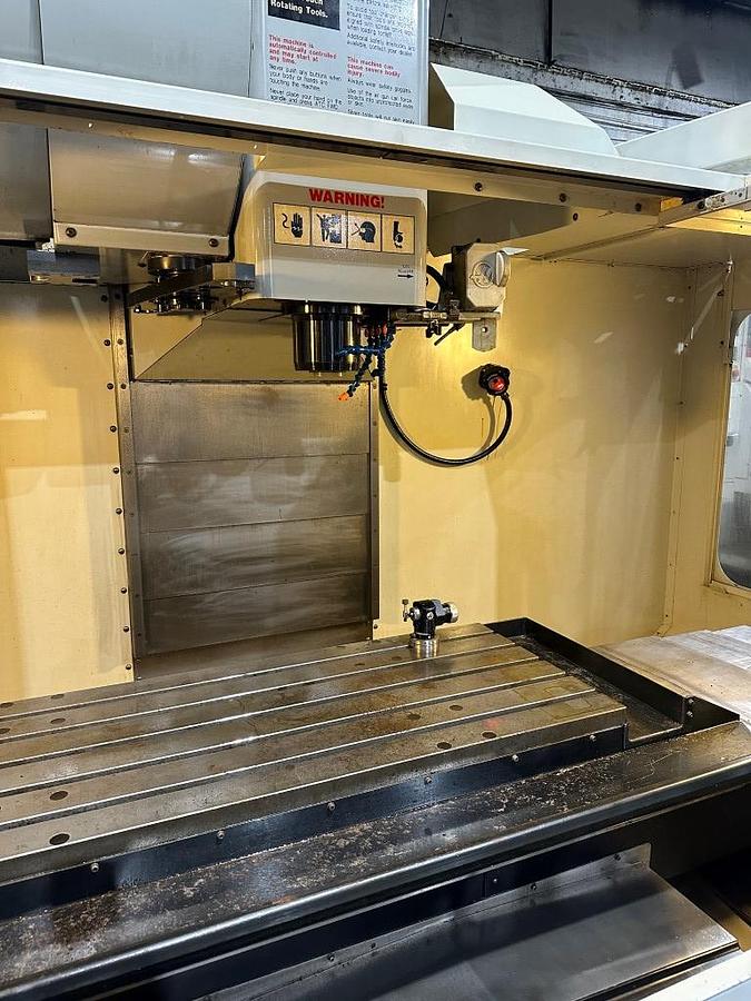 Used 2008 Haas VF-3B with Haas Probing, Chip Auger, 24 Station Side Mounted ATC, Remote Jog Handle, Programmable Coolant Nozzle