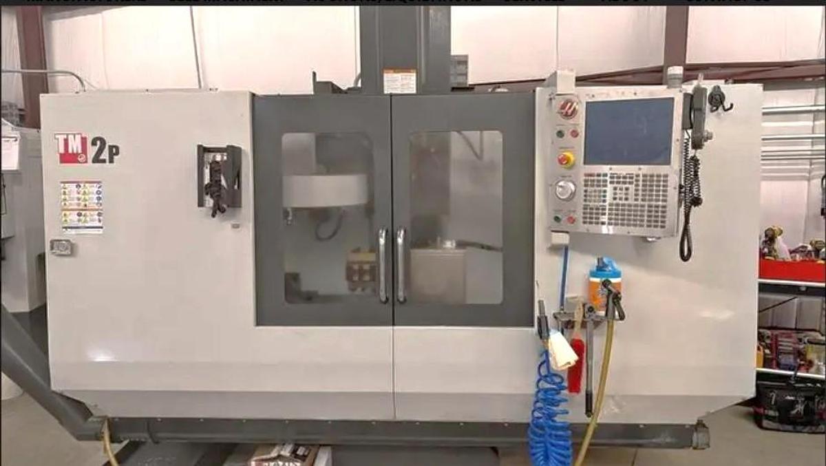 Used 2015 Haas TM-2P with 4th Axis Drive, Haas Probing Package, 6,000 RPM, Chip Auger, Rigid Tap, 20 Station ATC