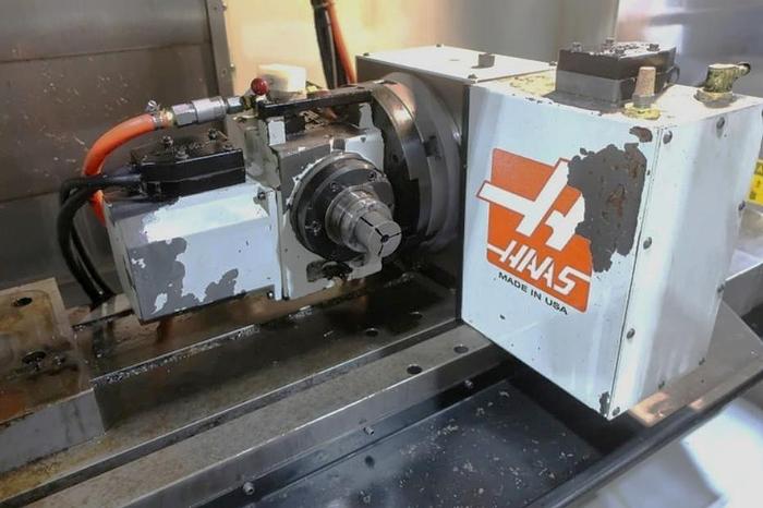 Used 2003 Haas VF-2D with 4th/5th Axis Tables, Pcool, Auger