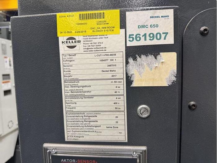 Used 2017 DMG Mori DMC 650V Graphite Machine 40,000 RPM