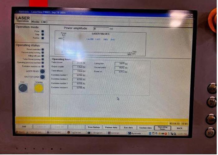 Used 2006 Bystronic Laser Byspeed 3015 w/4.4 KW Laser Power