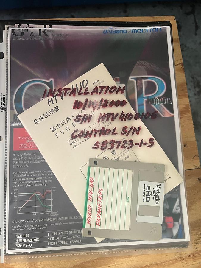 Used 2000 Miyano MTV-C410 Vertical Machining Center w/ 2 Pallet Changer