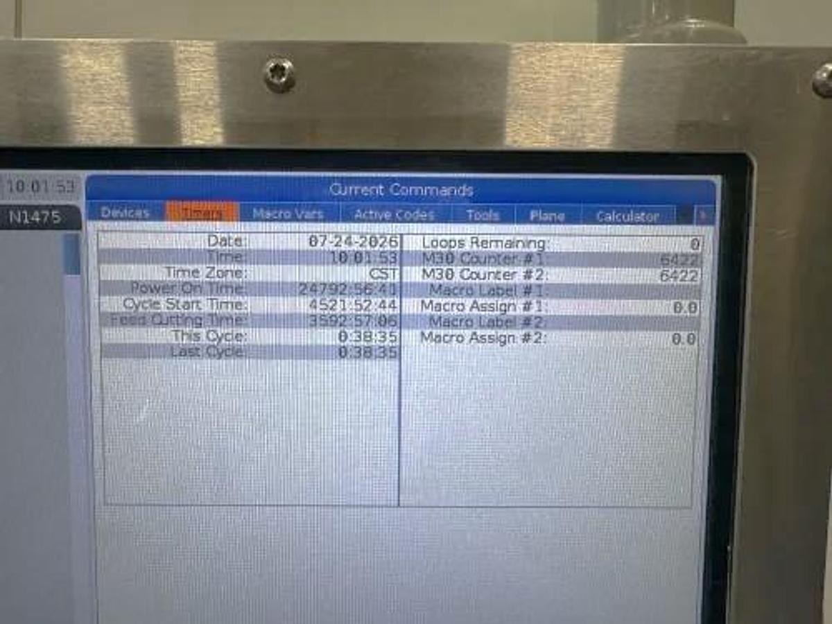 Used 2016 Haas VF4SS, 4th Axis Drive, Haas HRT210 Table, Cool. Thru Spdl., Haas Probing, 30 Pos. ATC