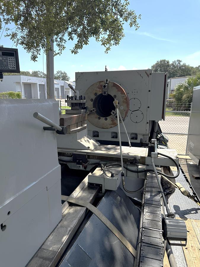 Used Ganesh GTD 4460 Heavy Duty Oil Country Engine Lathe with 44" sw, 55.11" in Gap, 27.95" Swing Over Cross Slide, 60" CC, 12" Bar Cap.