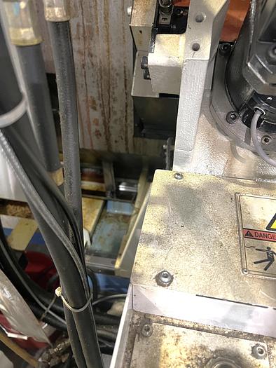 Used 2003 Mazak SQT100MS Mazatrol Fusion 640T with Milling/Drilling Capability, Subspindle, Spego Bobcat Barfeeder, Parts Catcher