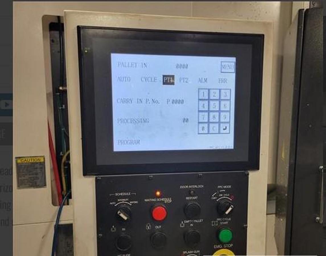 Used 2017 Okuma MB-4000H with 6 Station Rotary Pallet Changer, Full 4th Axis Rotary Tbl, 15k RPM, HSK63 Tpr., HPC, Probing, 64 Pos ATC