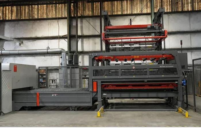 Used 2019 Bystronic Bystar 3015 10,000 Watt Fiber Laser with Upgraded V2 Cutting Head, Dual Pallets, Chiller, Dust Collector