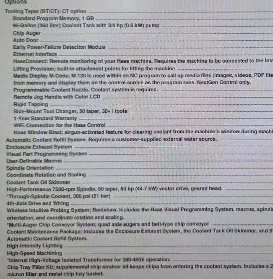 Used 2019 Haas VF-5/50 XT