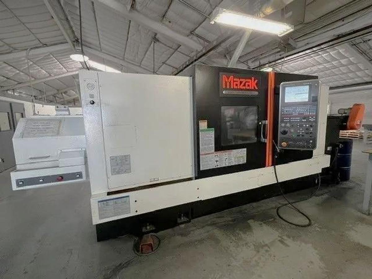 Used 2016 Mazak Nexus QTN 450-II/1000 with 7.2" Spindle Bore, 6.5" Bar Capacity, 40.2" cc, Rear Chuck Prep, Chip Conveyor, Tailstk, Tool Presetter