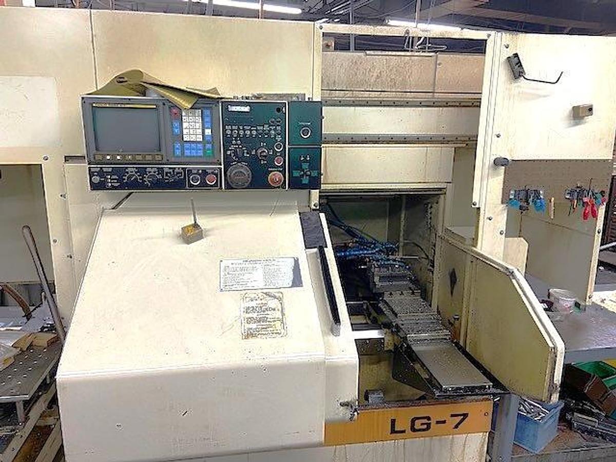 Used 1997 Wasino LG-7 CNC Gang Style Lathe with Auto Loader