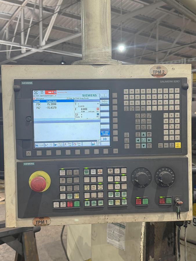 Used Hwacheon Mega T130 CNC T-Lathe with 51.18" Swing, 35.83" Max Cut Diam., 400 RPM, 6.1" Bore, 50" Chuck, 12 Station Turret, Fanuc