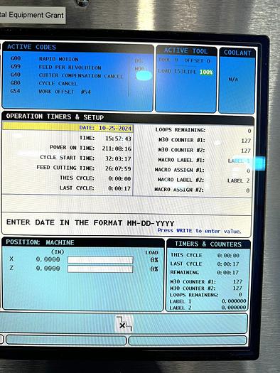 Used 2014 Haas TL-1 with Tailstock, 8" Chuck, Manual Handwheels, Coolant Tank/Pump, Low Hours from Tech School