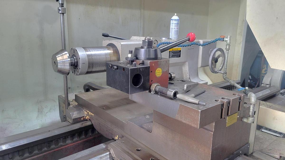 Used 2006 Hankook Protec 9NC/4000 with 10" Bar Capacity, 160" Centers, (2) 25" Manual Chucks, Fanuc 21iTB Control