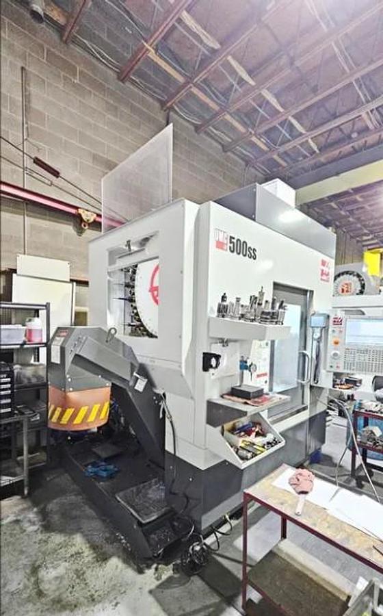 Used 2021 Haas UMC-500SS 5 Axis Universal Machining Center with Coolant Thru Spindle, Probing, HSM, Conveyor, 50 Station ATC