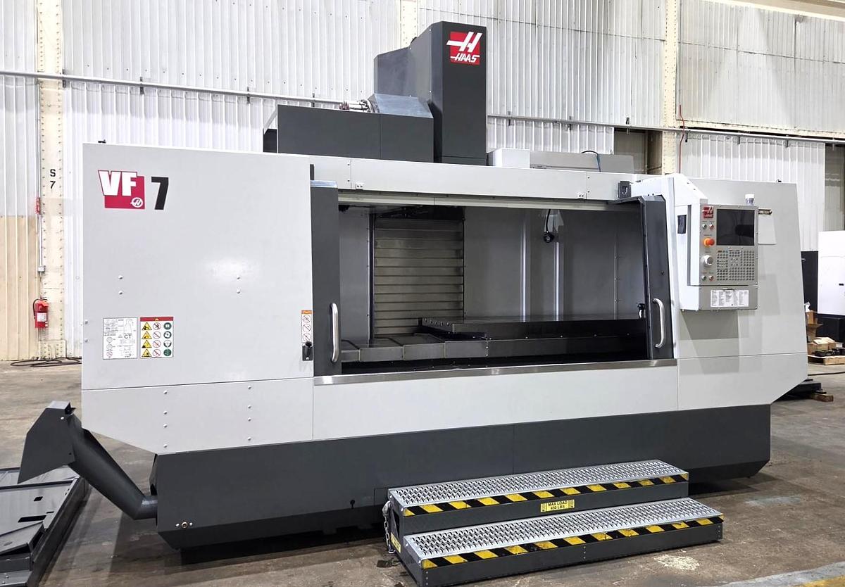 Used 2021 Haas VF-7/40, 30 Station Side Mounted ATC, Haas Probing, Chip Auger, PCool, Remote Jog Handle