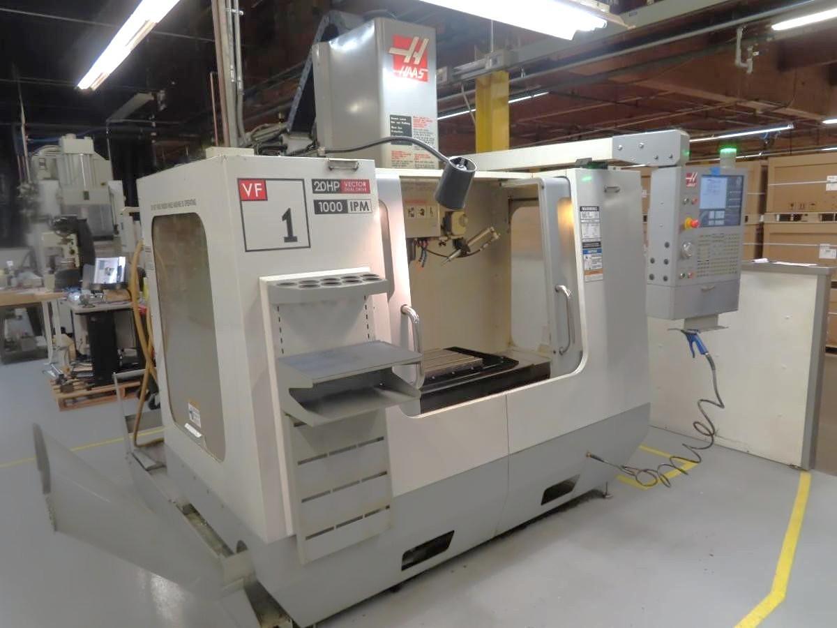 Used 2006 Haas VF1D with Prog. Coolant, Auto Air Gun, Auger Conveyor, Very Low Hours, USB Port
