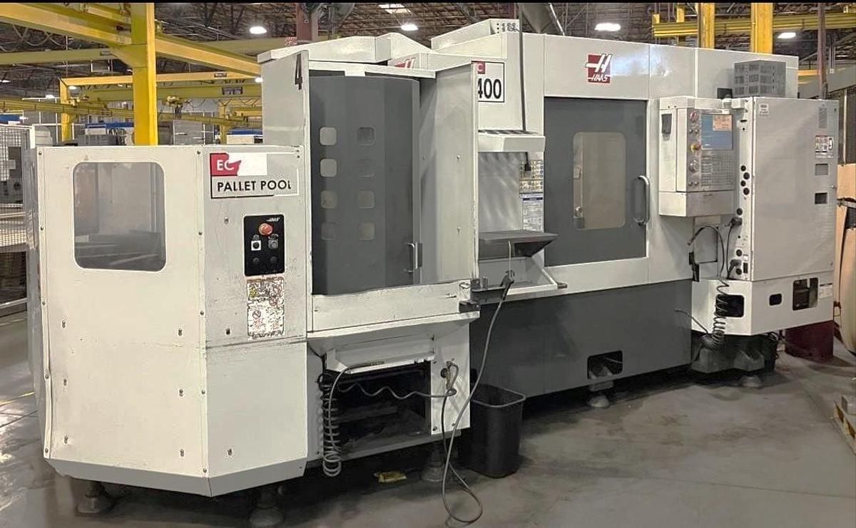 Used 2012 Haas EC-400 6-Pallet Pool with 70 Pos. ATC, Probing, Full 4th Axis Pallet Rotation, Programmable Coolant