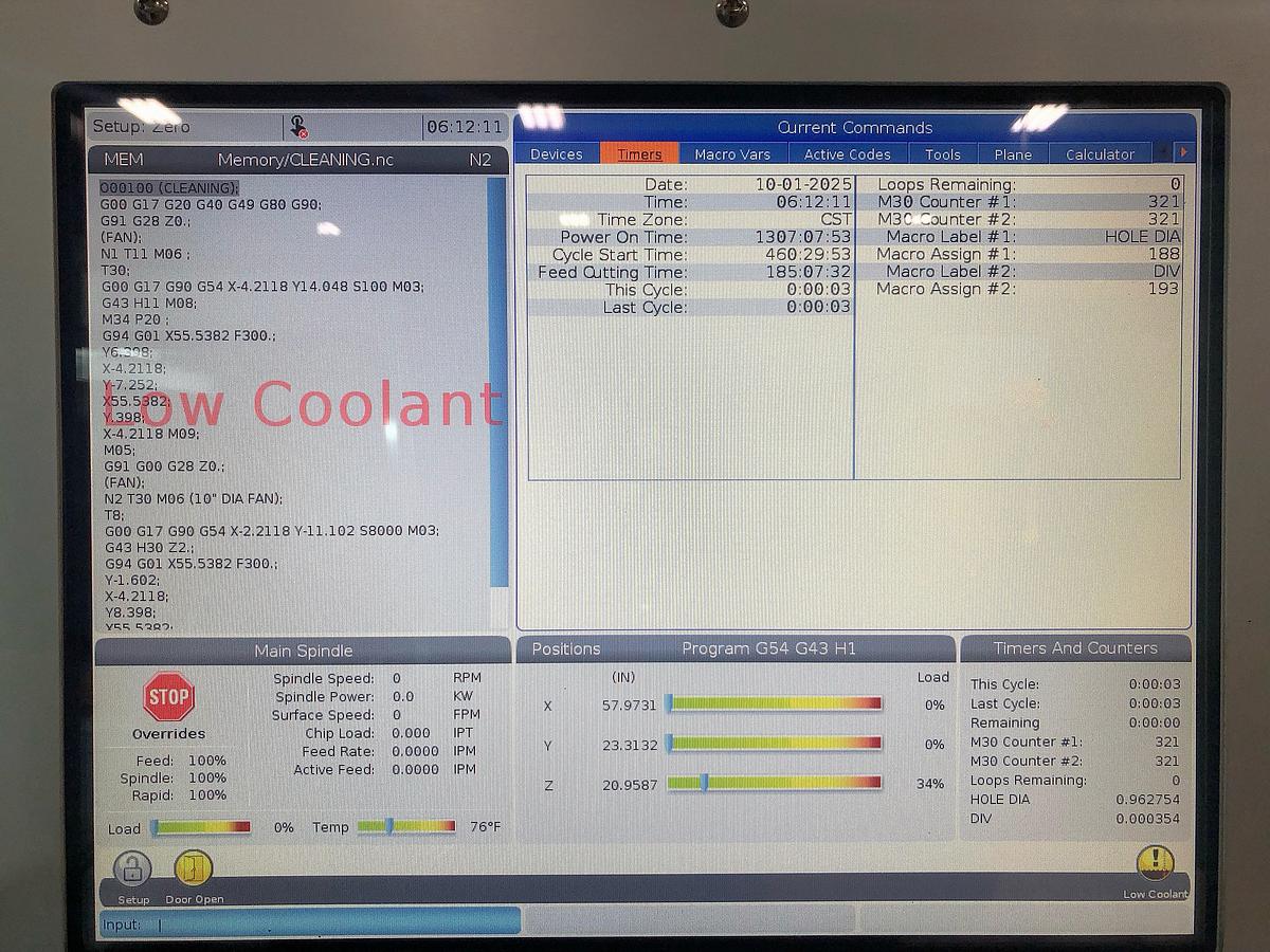 Used 2023 Haas VF8/40 w/ Midaco Pallet Changer, Hydr. Clamping, Extended Z Axis, Probing, 10,000 RPM, Prep for Coolant Thru Spindle