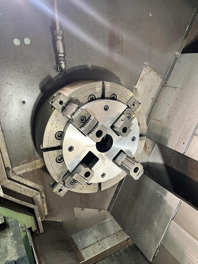 Used 1985 Hitachi Seiki 7NF-1100 22.5" Air Chuck 10" Bore